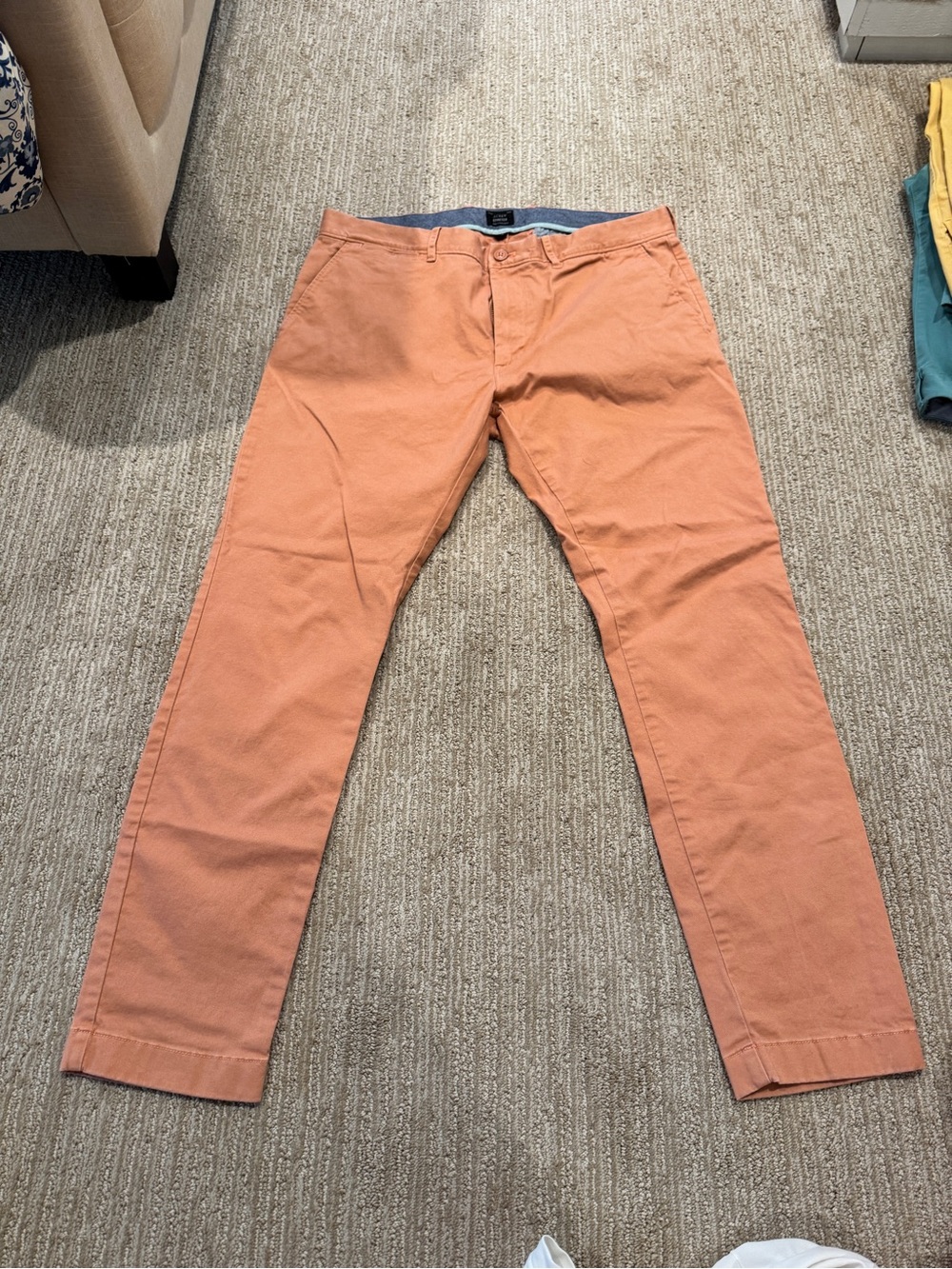 J. Crew Men's Chinos in Faded Peach